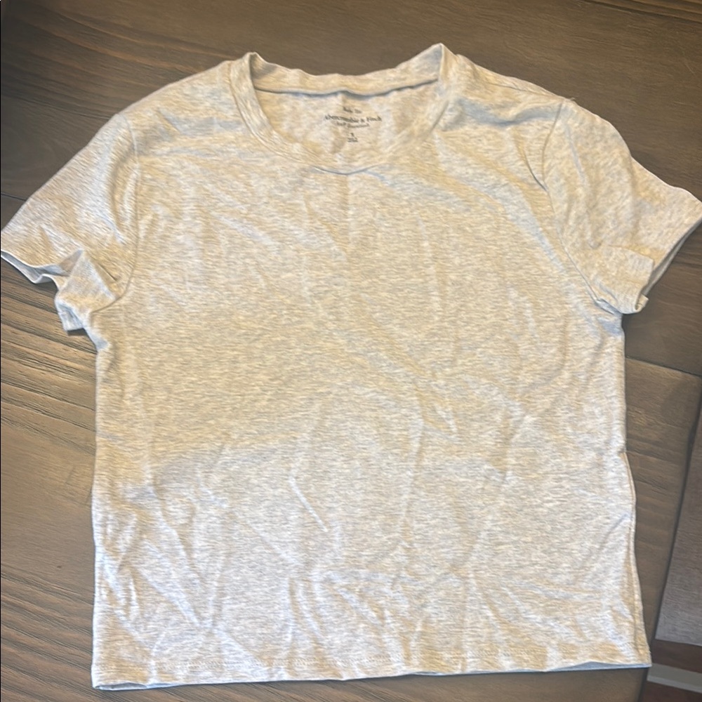 Abercrombie & Fitch Light Gray Baby Tee